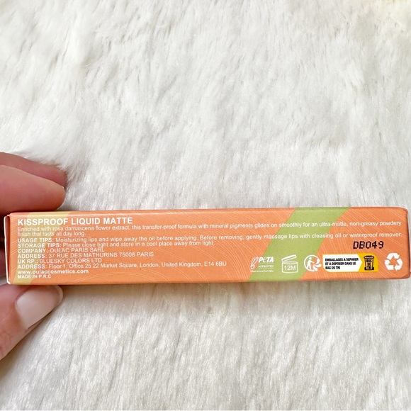 NIB Oulac Kissproof Matte Liquid Lipstick in Retro Kiss Full Size 4.5ml - Picture 5 of 11
